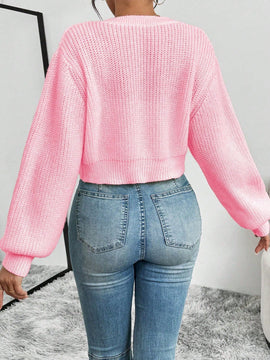 Essnce cardigan informal de mujer con botones delanteros y estampado de flores, apropiado para el uso diario en otono/invierno