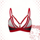 Betty boop | romwe 1 pieza sujetador acolchado inalambrico con decoracion de personaje de dibujos animados y estampado de labios con forma de corazon