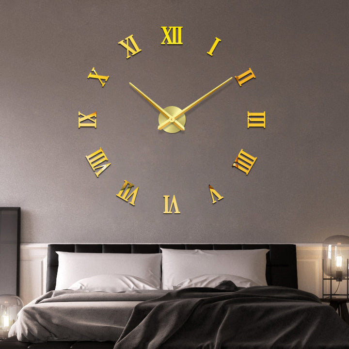[Reloj Digital Luminoso de Pared] Reloj de Pared Adhesivo Digital Mixto Luminoso a Pilas - Decoración Silenciosa DIY para Hogar Sala de Estar Dormitorio - Sin Pila