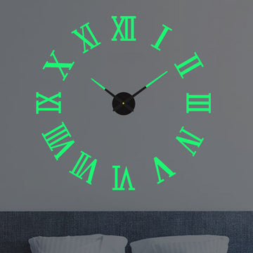 [Reloj Digital Luminoso de Pared] Reloj de Pared Adhesivo Digital Mixto Luminoso a Pilas - Decoración Silenciosa DIY para Hogar Sala de Estar Dormitorio - Sin Pila