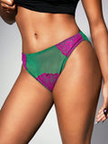 Opulent queen tanga sexy de color contrastante para mujer