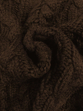 Moosta cardigan informal de manga de globo con nudo delantero de unicolor para otono/invierno