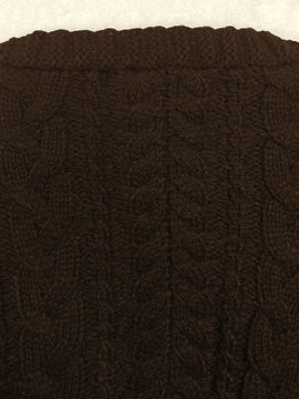 Moosta cardigan informal de manga de globo con nudo delantero de unicolor para otono/invierno