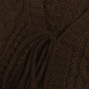 Moosta cardigan informal de manga de globo con nudo delantero de unicolor para otono/invierno
