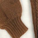 Moosta cardigan informal de manga de globo con nudo delantero de unicolor para otono/invierno