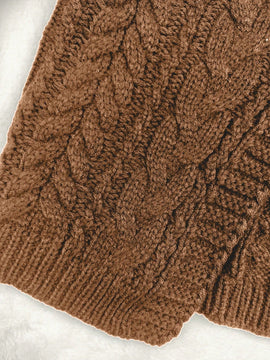 Moosta cardigan informal de manga de globo con nudo delantero de unicolor para otono/invierno