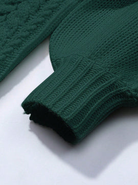 Moosta cardigan informal de manga de globo con nudo delantero de unicolor para otono/invierno