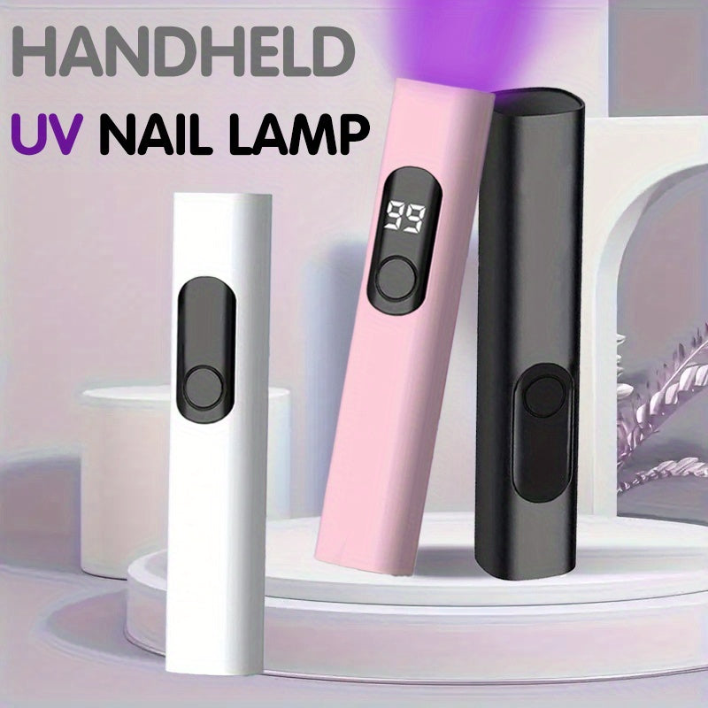 1pc Lámpara LED Portátil para Uñas, Recargable por USB, Secador de Esmalte Rápido con Temporizador Digital y Manualidad Mini para Viajes, Ideal para el Hogar
