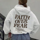 Sudadera con capucha informal con cordon y bolsillos, estampado de letras para mujer