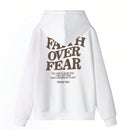 Sudadera con capucha informal con cordon y bolsillos, estampado de letras para mujer