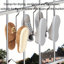 4 piezas de ganchos organizadores para zapatos de metal, soporte de acero inoxidable ahorrador de espacio con gancho, construcción duradera de metal sin acabado, fácil de armar, independiente, con almacenamiento para clóset, accesorio para el hogar y la