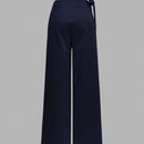 Prive pantalones anchos de cintura alta de apariencia de lino caqui para mujer