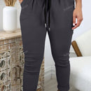 Pantalones casuales sencillos con nudo delantero para mujeres, casual diario