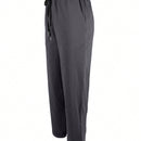 Pantalones casuales sencillos con nudo delantero para mujeres, casual diario