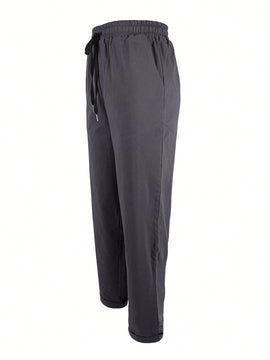 Pantalones casuales sencillos con nudo delantero para mujeres, casual diario