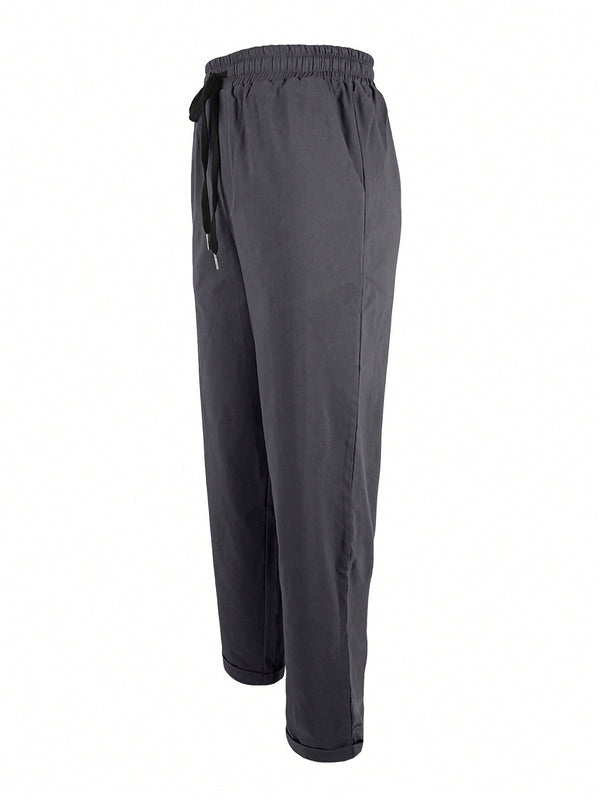 Pantalones casuales sencillos con nudo delantero para mujeres, casual diario