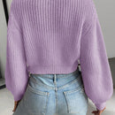 Moosta cardigan holgado de mujer con mangas farol, hombros caidos y bordado de fresa de estilo casual