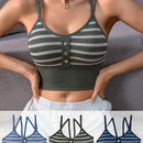 Lenceria casual de mujer con tirantes de espagueti y botones frontales a rayas, talla estandar