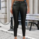 Sxy pantalones ajustados con cremallera delantera sencilla, adecuados para el transporte