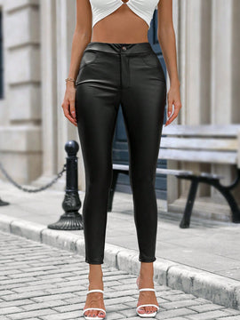 Sxy pantalones ajustados con cremallera delantera sencilla, adecuados para el transporte