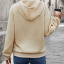 Lune sudadera con capucha casual y holgada para mujer con grafico de letra 3d