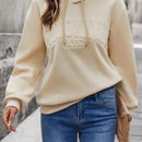 Lune sudadera con capucha casual y holgada para mujer con grafico de letra 3d