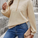 Lune sudadera con capucha casual y holgada para mujer con grafico de letra 3d