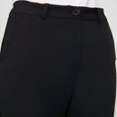 Pantalon informal negro de cintura alta tipo cigarrillo para mujer