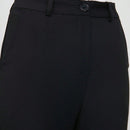 Pantalon informal negro de cintura alta tipo cigarrillo para mujer