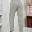 Lune pantalones de mujer casuales a rayas nauticas y entallados, para otono