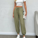 Pantalones comodos de cintura baja solidos para mujer