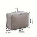 2 Piezas de Bolsas de Compresión Ahorradoras de Espacio con Cierre Seguro y Diseño Expandible - Tela Oxford Resistente para Ropa, Mantas, Viajes y Mudanzas - Organizador Multiusos (Rosa Pastel/Blanco, Gris/), Almacenamiento Bajo la Cama, Forma Compacta,
