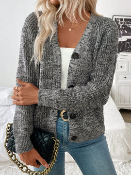 Frenchy chaqueta de punto grueso informal para mujer, otono/invierno