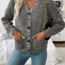 Frenchy chaqueta de punto grueso informal para mujer, otono/invierno