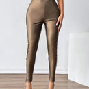 Prive leggings deportivos informales, sin costuras, de cintura alta, con parches brillantes, para mujeres para hacer ejercicio y estar en forma