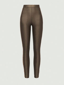 Prive leggings deportivos informales, sin costuras, de cintura alta, con parches brillantes, para mujeres para hacer ejercicio y estar en forma
