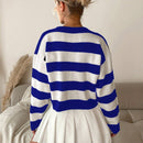 Cardigan holgado con botones frontales y hombros caidos, adecuado para otono e invierno, para mujer