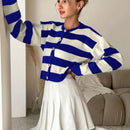 Cardigan holgado con botones frontales y hombros caidos, adecuado para otono e invierno, para mujer