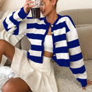 Cardigan holgado con botones frontales y hombros caidos, adecuado para otono e invierno, para mujer