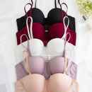 Conjunto de 5 piezas de sujetadores minimalistas de unicolor para mujer