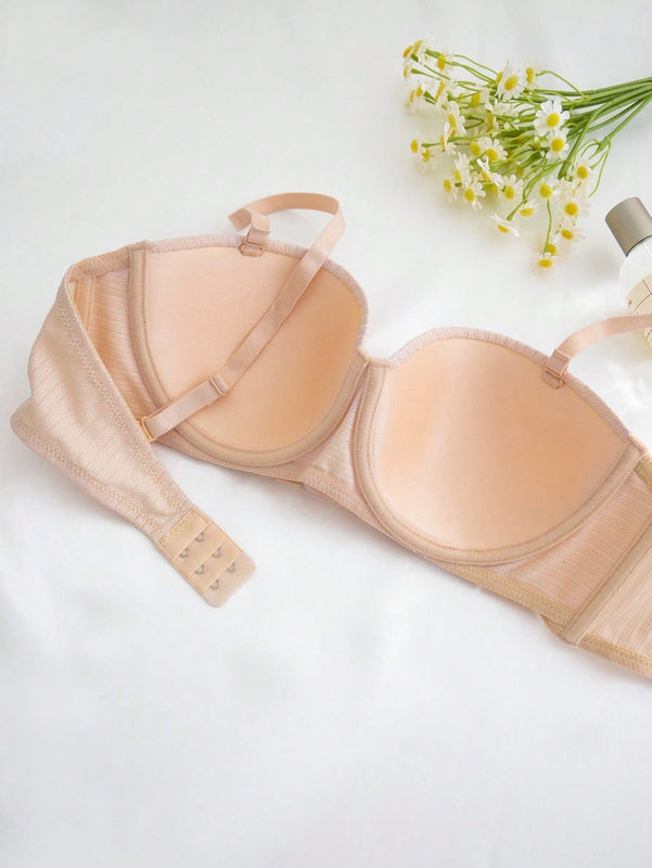 Conjunto de 5 piezas de sujetadores minimalistas de unicolor para mujer