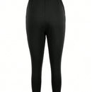 Pantalones pitillo de unicolor minimalistas para mujer para el otono