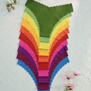 Set de 10 bragas triangulares de mujer con borde ondulado, sexy y comodas, con estampado