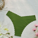 Set de 10 bragas triangulares de mujer con borde ondulado, sexy y comodas, con estampado