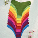 Set de 10 bragas triangulares de mujer con borde ondulado, sexy y comodas, con estampado