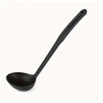 1pc Cucharón de Sopa Ergonómico de Nylon - Antiadherente, Mango Largo para Sopas, Salsas y Mezclar - Utensilio de Cocina Duradero con Almacenamiento Colgante