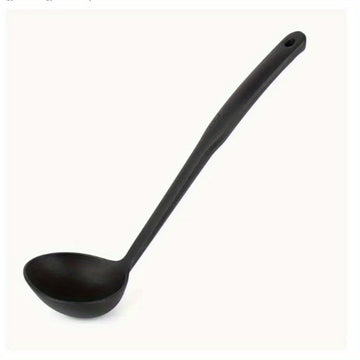 1pc Cucharón de Sopa Ergonómico de Nylon - Antiadherente, Mango Largo para Sopas, Salsas y Mezclar - Utensilio de Cocina Duradero con Almacenamiento Colgante