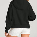 Sudaderas con media cremallera para mujer, sudaderas con capucha cropped, sudaderas de forro polar