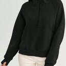 Sudaderas con media cremallera para mujer, sudaderas con capucha cropped, sudaderas de forro polar
