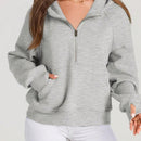 Sudaderas con media cremallera para mujer, sudaderas con capucha cropped, sudaderas de forro polar